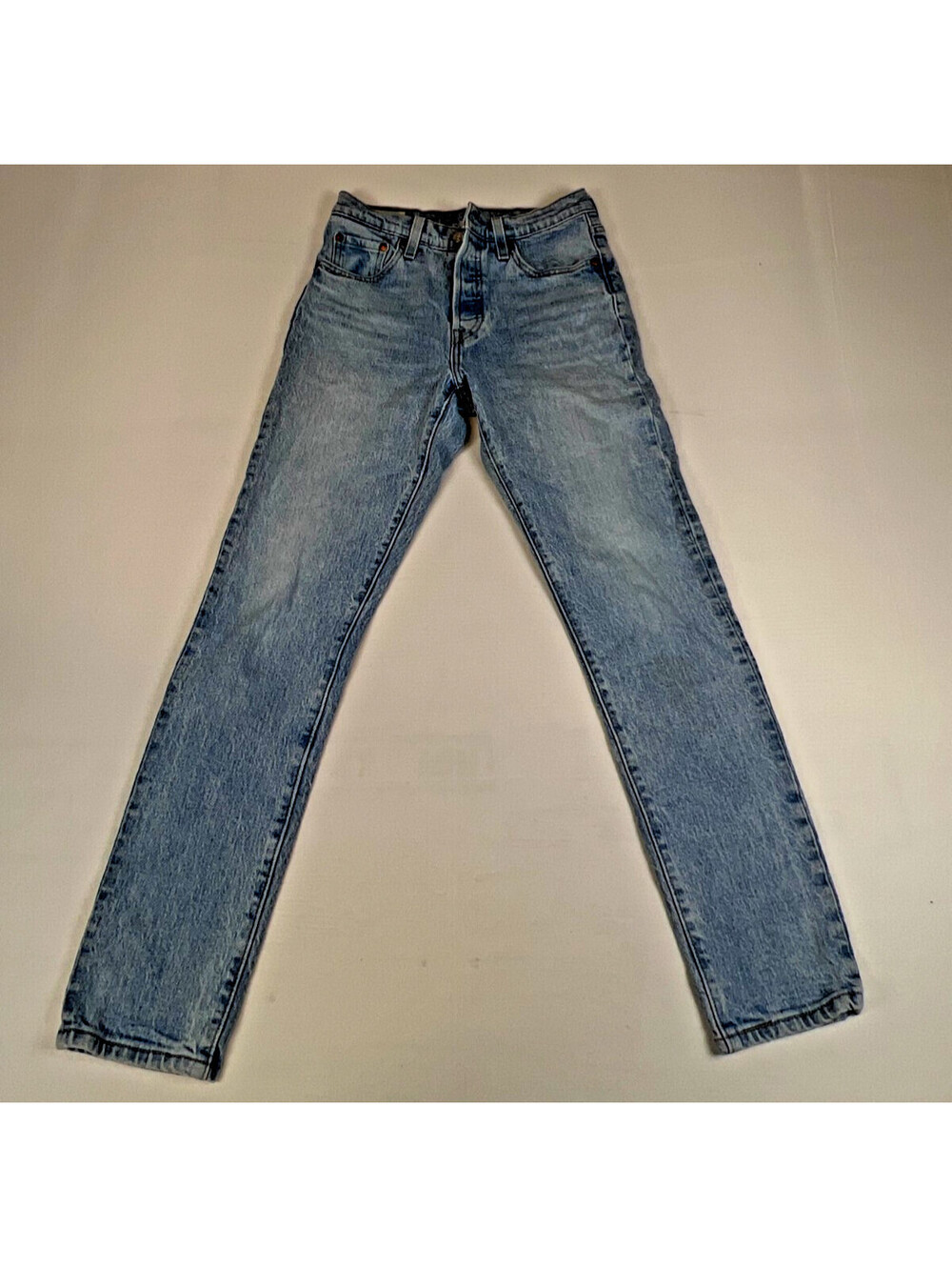 Levi's Premium Women Size S 501 Straight Leg Light Wash Blue Denim Jeans